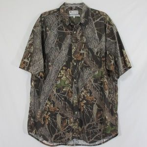 Columbia Vented Camo Shooting Hunting Shirt XL